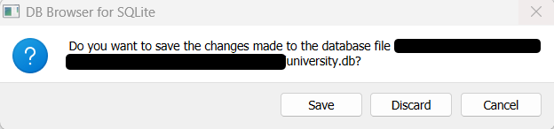 Write Changes Warning